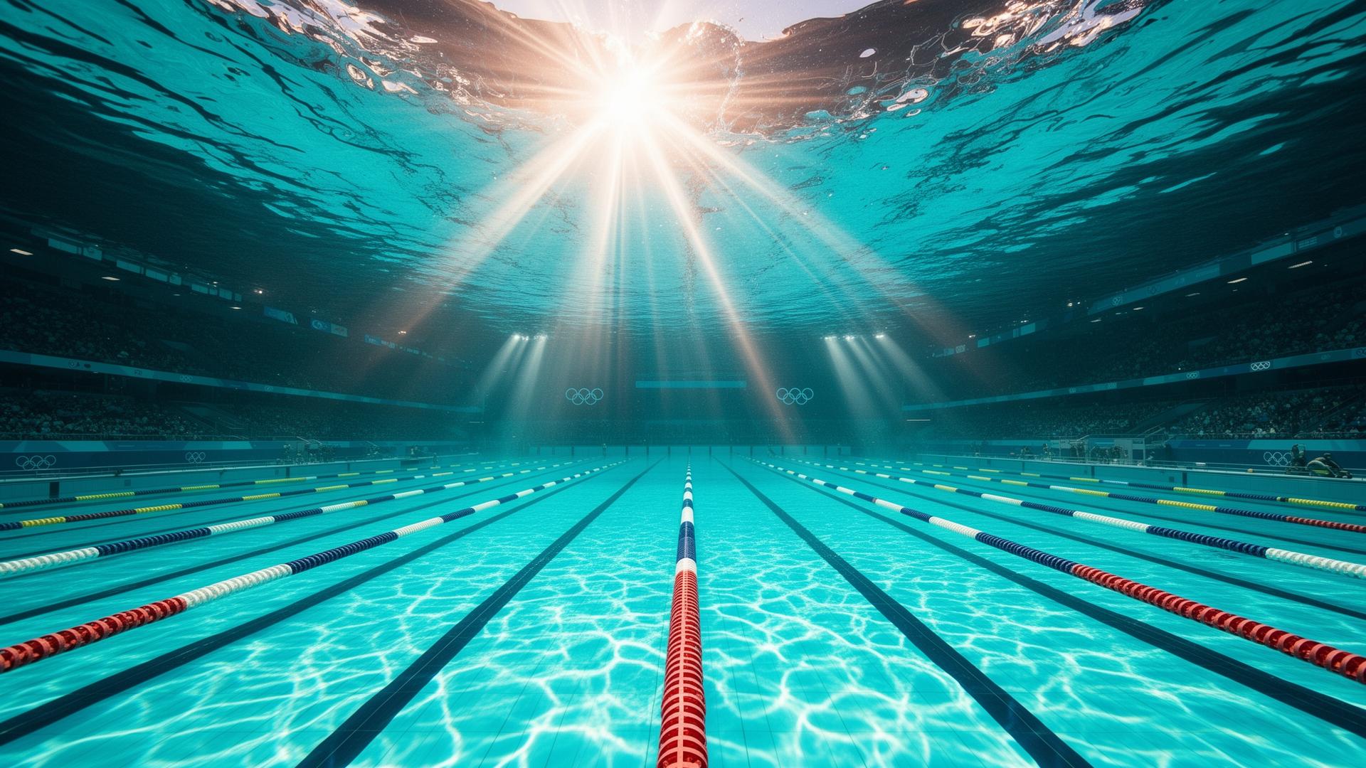 Olympic swimming pool underwater view